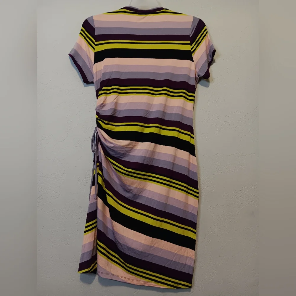 TORRID Mini Jersey Multi Striped Tee Shirt Dress Sz00 Bodycon Rayon-Spandex - Picture 4 of 14
